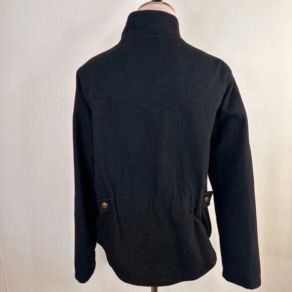 Powder River Outfitters Panhandle Slim Black Women's Wool Zip Up Jacket Size Med - Picture 10 of 10